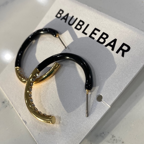 - Baublebar NWOT CZ Open Hoops - Picture 1 of 5